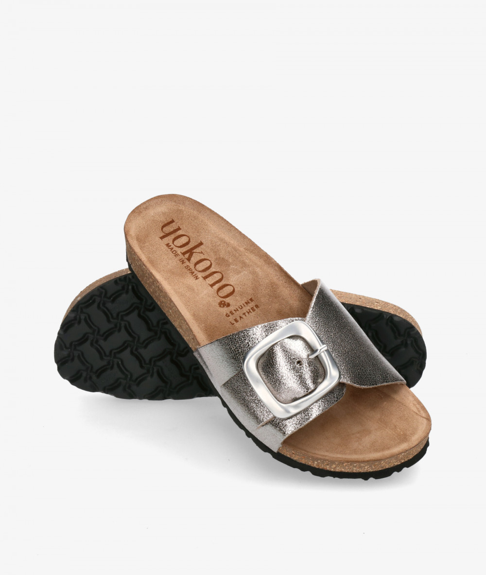 Yokono Sandals  JERBA 114 in lead-coloured Yokono Sandals  JERBA 114 in lead-coloured