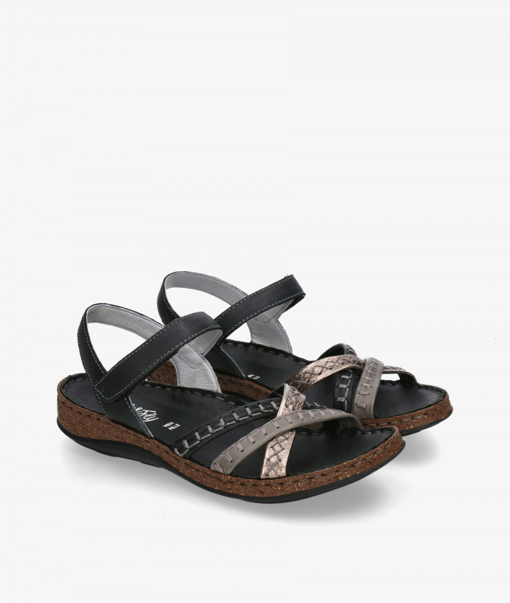 Sandalias Walk & Fly  3861-40943 en negro Sandalias Walk & Fly  3861-40943 en negro