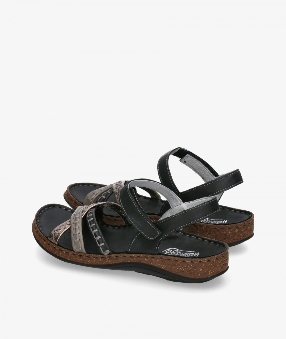 Sandalias Walk & Fly  3861-40943 en negro Sandalias Walk & Fly  3861-40943 en negro