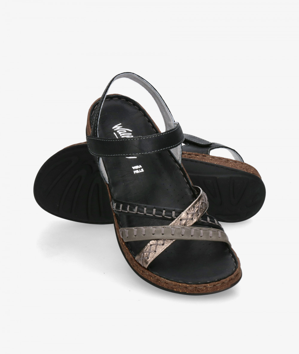Sandalias Walk & Fly  3861-40943 en negro Sandalias Walk & Fly  3861-40943 en negro