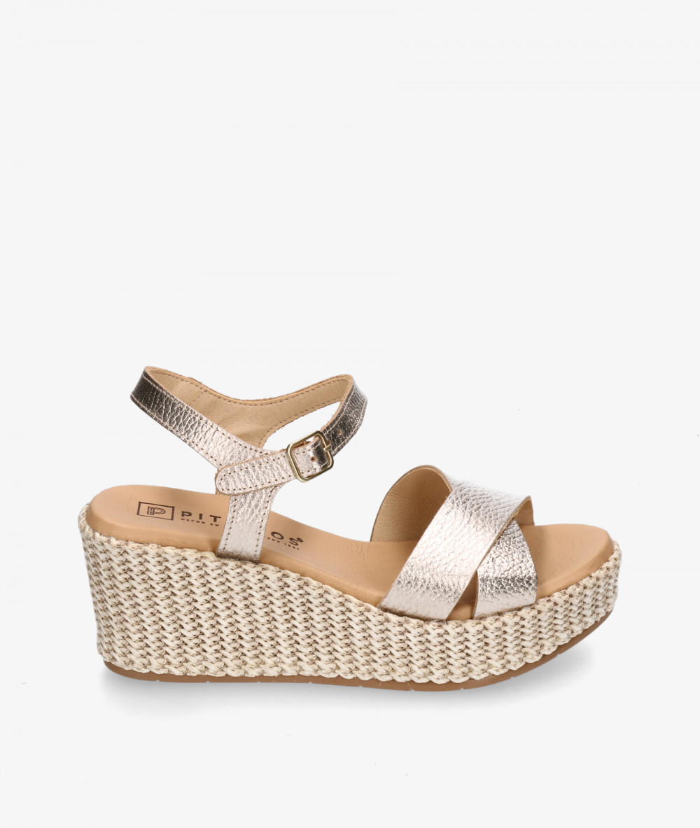 Pitillos Sandals  10572 in taupe metallic Pitillos Sandals  10572 in taupe metallic