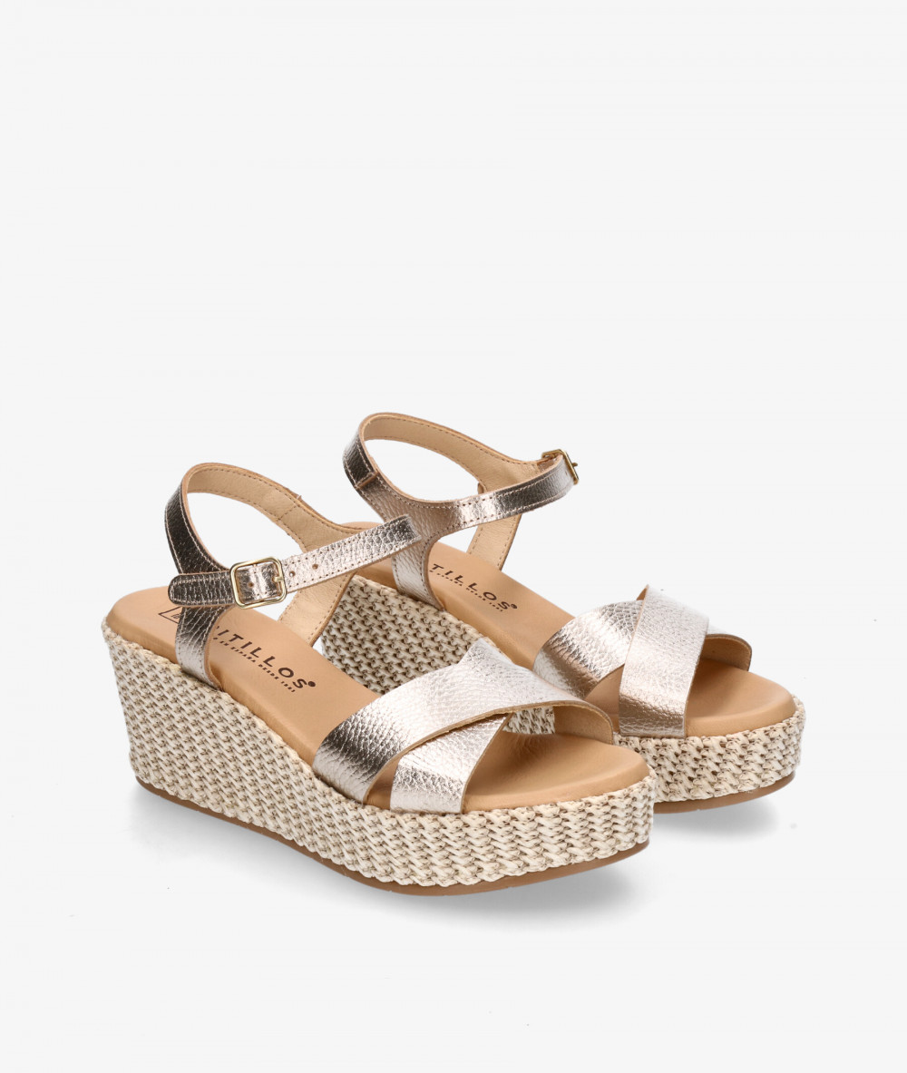 Pitillos Sandals  10572 in taupe metallic Pitillos Sandals  10572 in taupe metallic