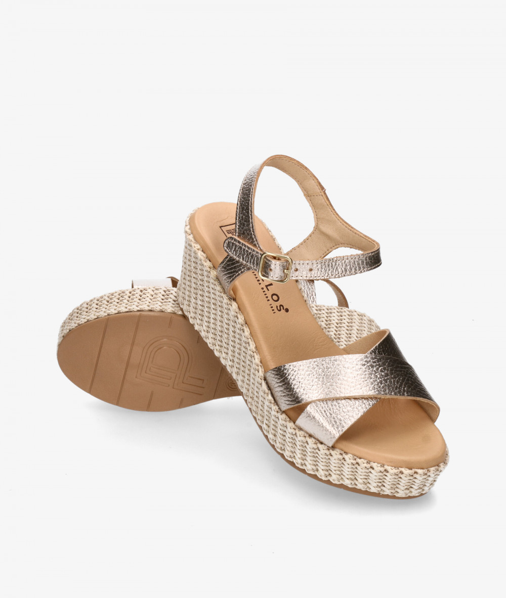 Pitillos Sandals  10572 in taupe metallic Pitillos Sandals  10572 in taupe metallic