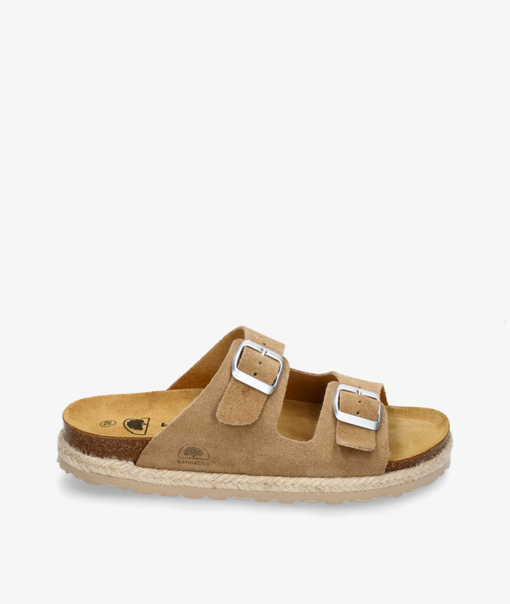 Kénnebec Sandals  520015 in taupe split suede Kénnebec Sandals  520015 in taupe split suede