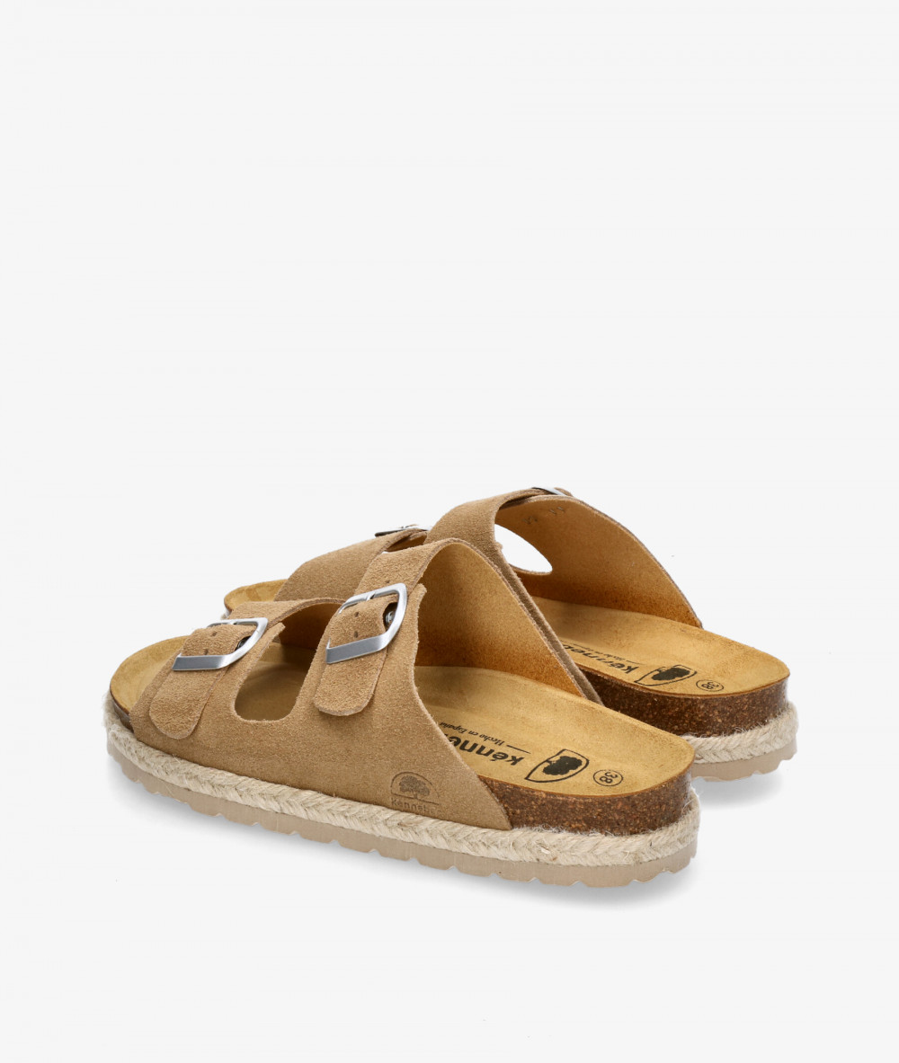 Kénnebec Sandals  520015 in taupe split suede Kénnebec Sandals  520015 in taupe split suede