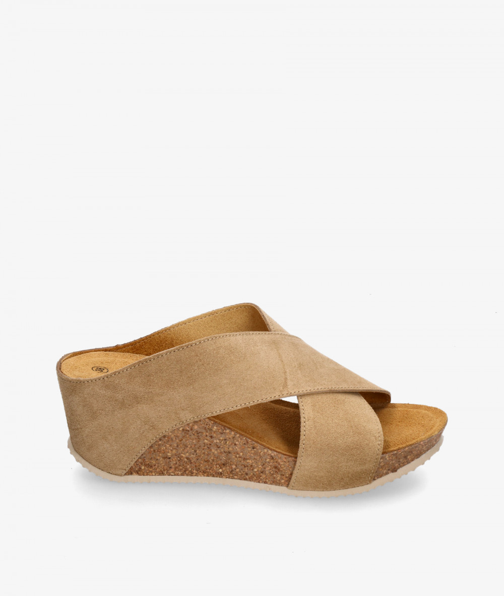 Kénnebec Sandals  C001016 in taupe split suede Kénnebec Sandals  C001016 in taupe split suede