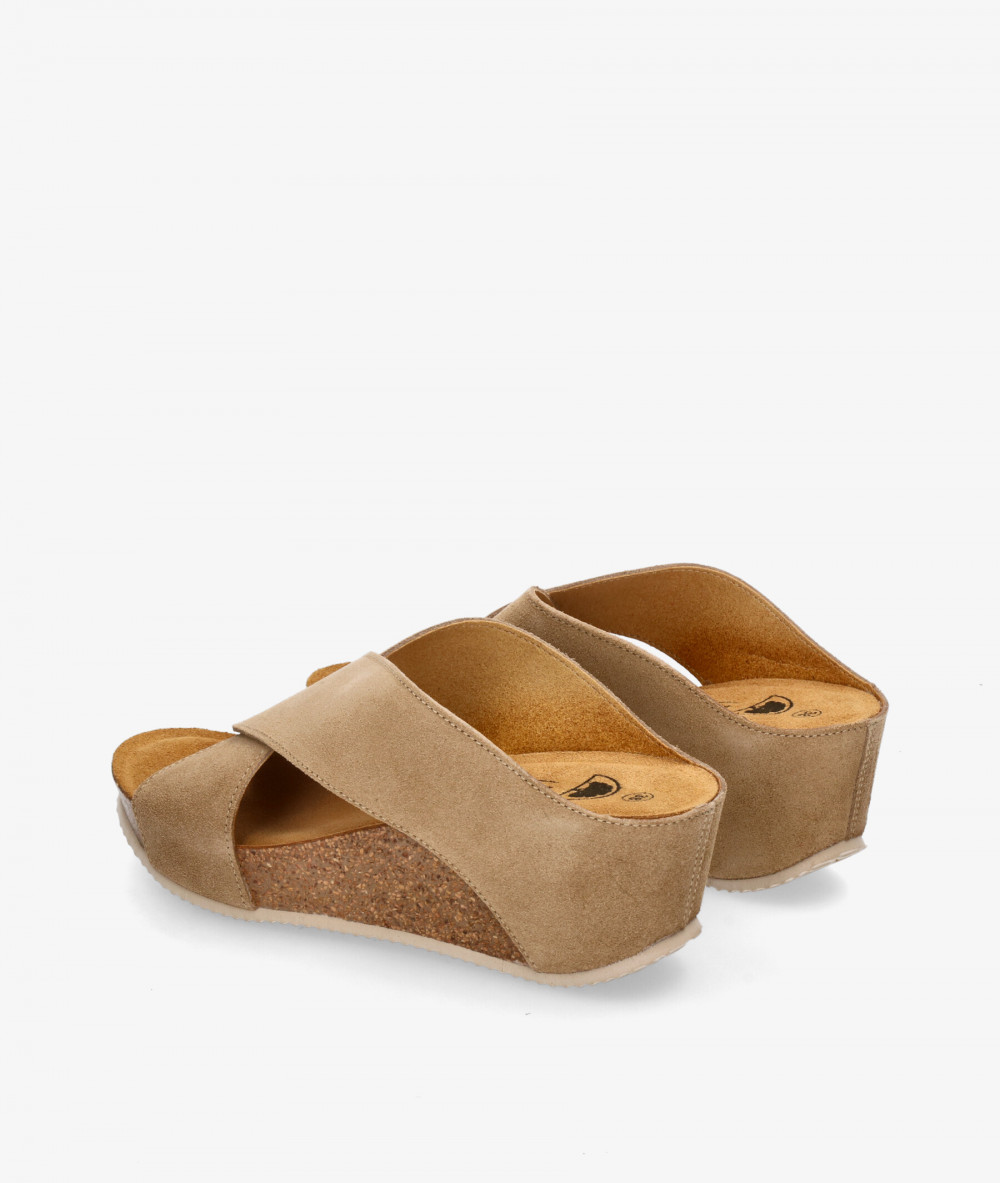 Kénnebec Sandals  C001016 in taupe split suede Kénnebec Sandals  C001016 in taupe split suede