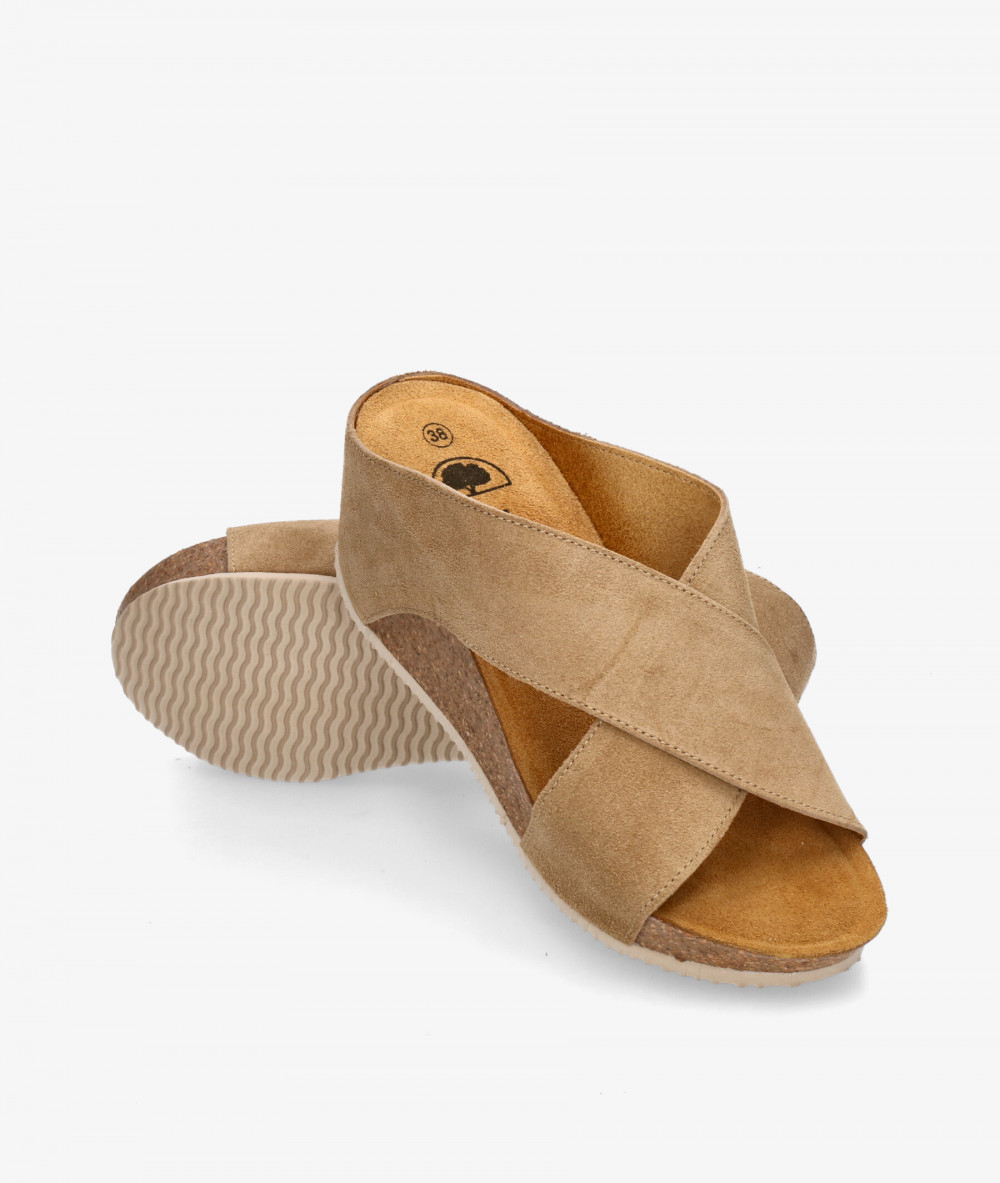 Kénnebec Sandals  C001016 in taupe split suede Kénnebec Sandals  C001016 in taupe split suede