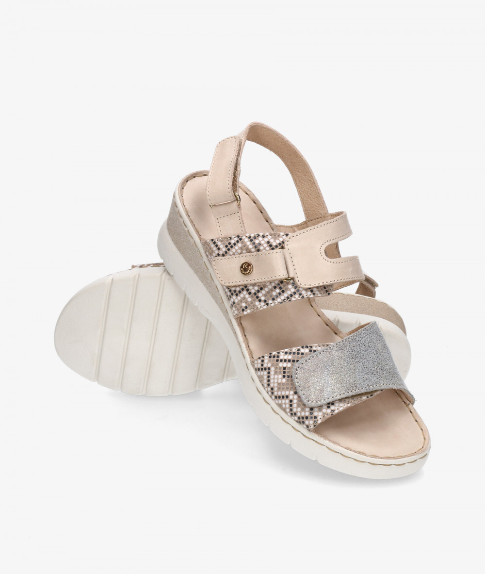 Riposella Sandals  50000 in stone snake print Riposella Sandals  50000 in stone snake print