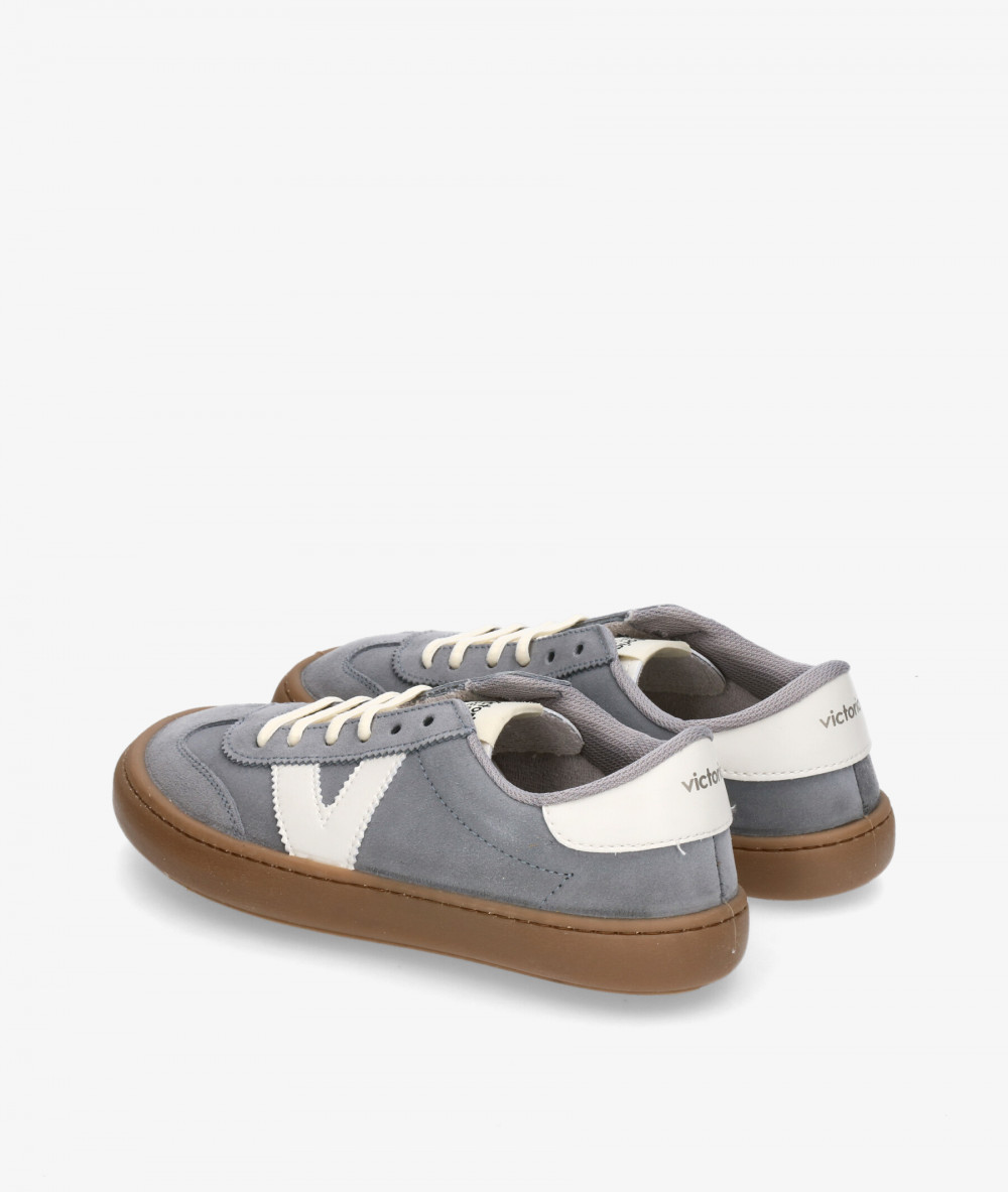 Deportivos Victoria OLMO BAREFOOT en serraje gris Deportivos Victoria OLMO BAREFOOT en serraje gris