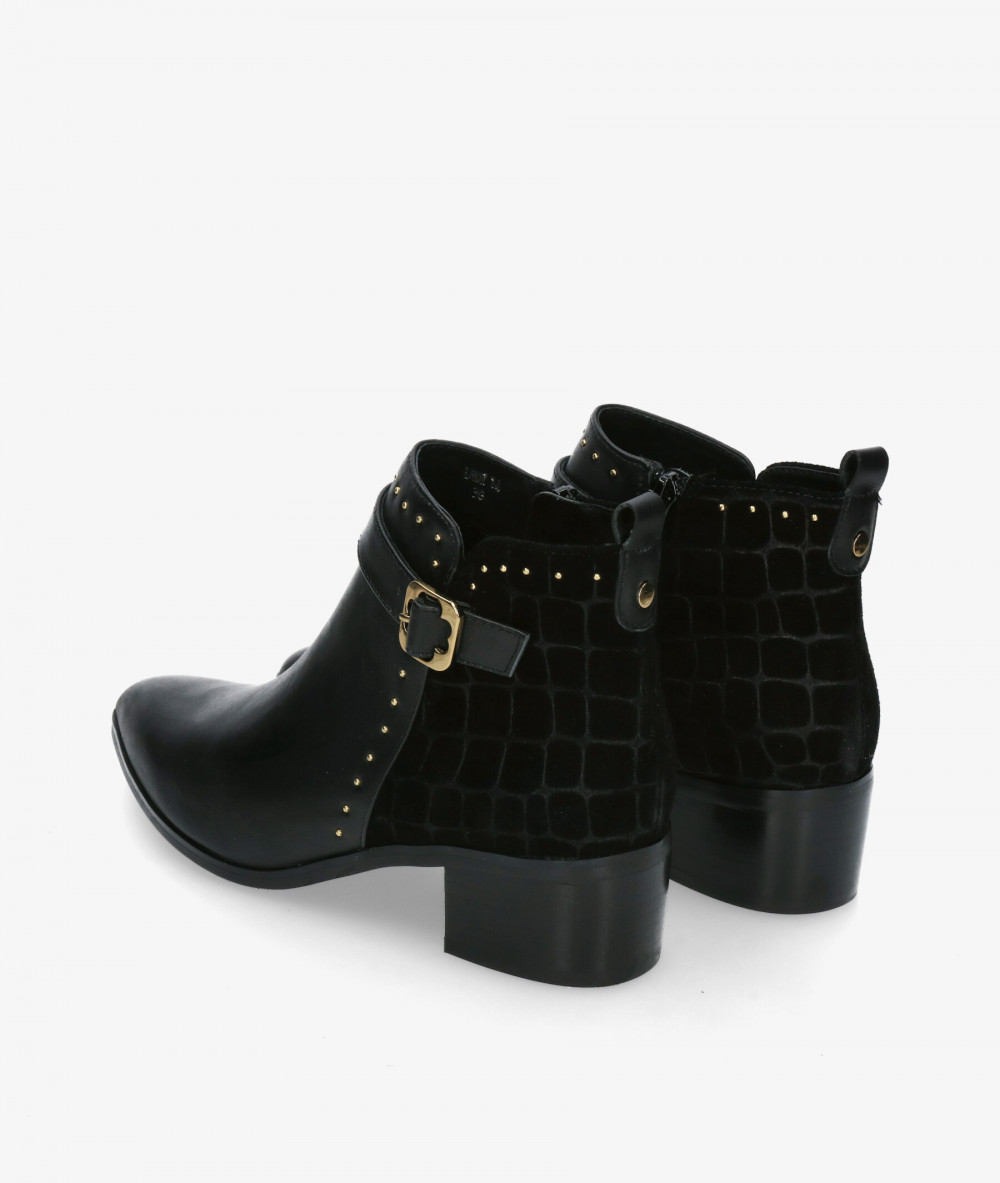 Botines Stephen Allen LAUR-14 38330-C3 en coco negro