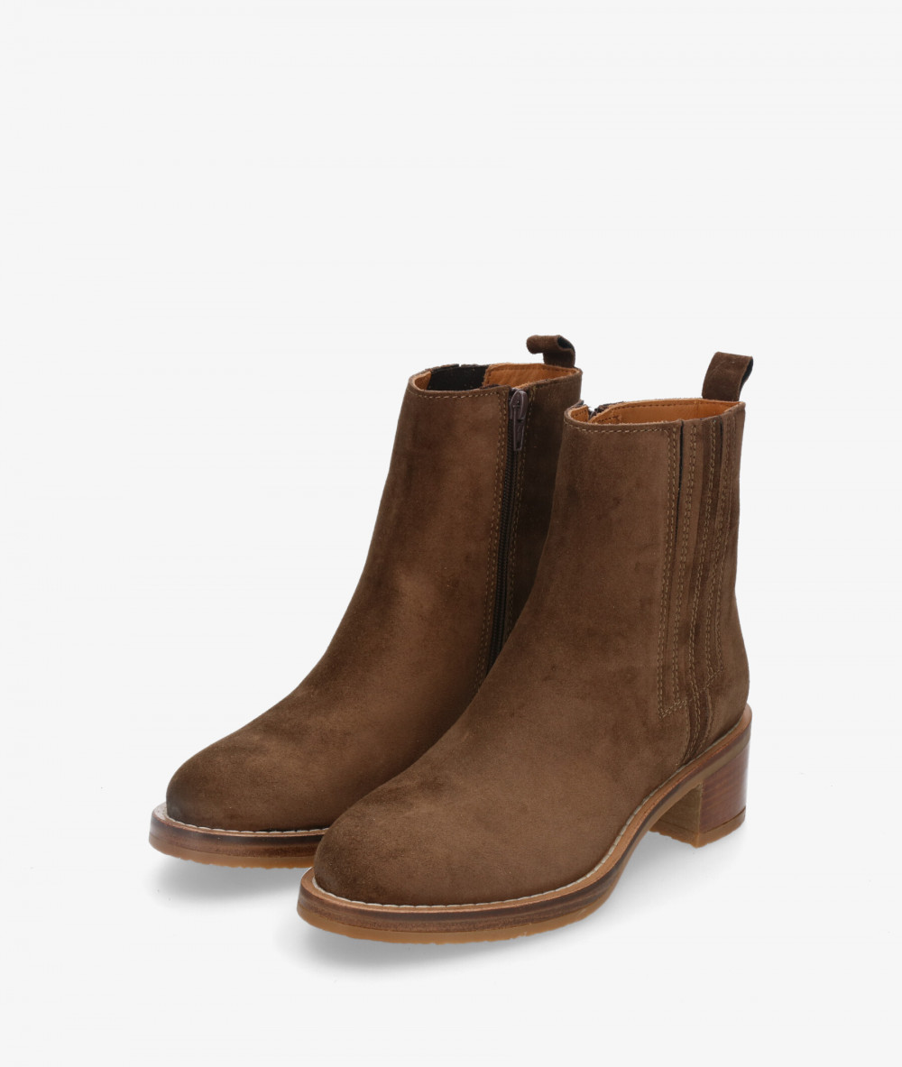 Alpe Ankle boots  2617 in brown split suede Alpe Ankle boots  2617 in brown split suede