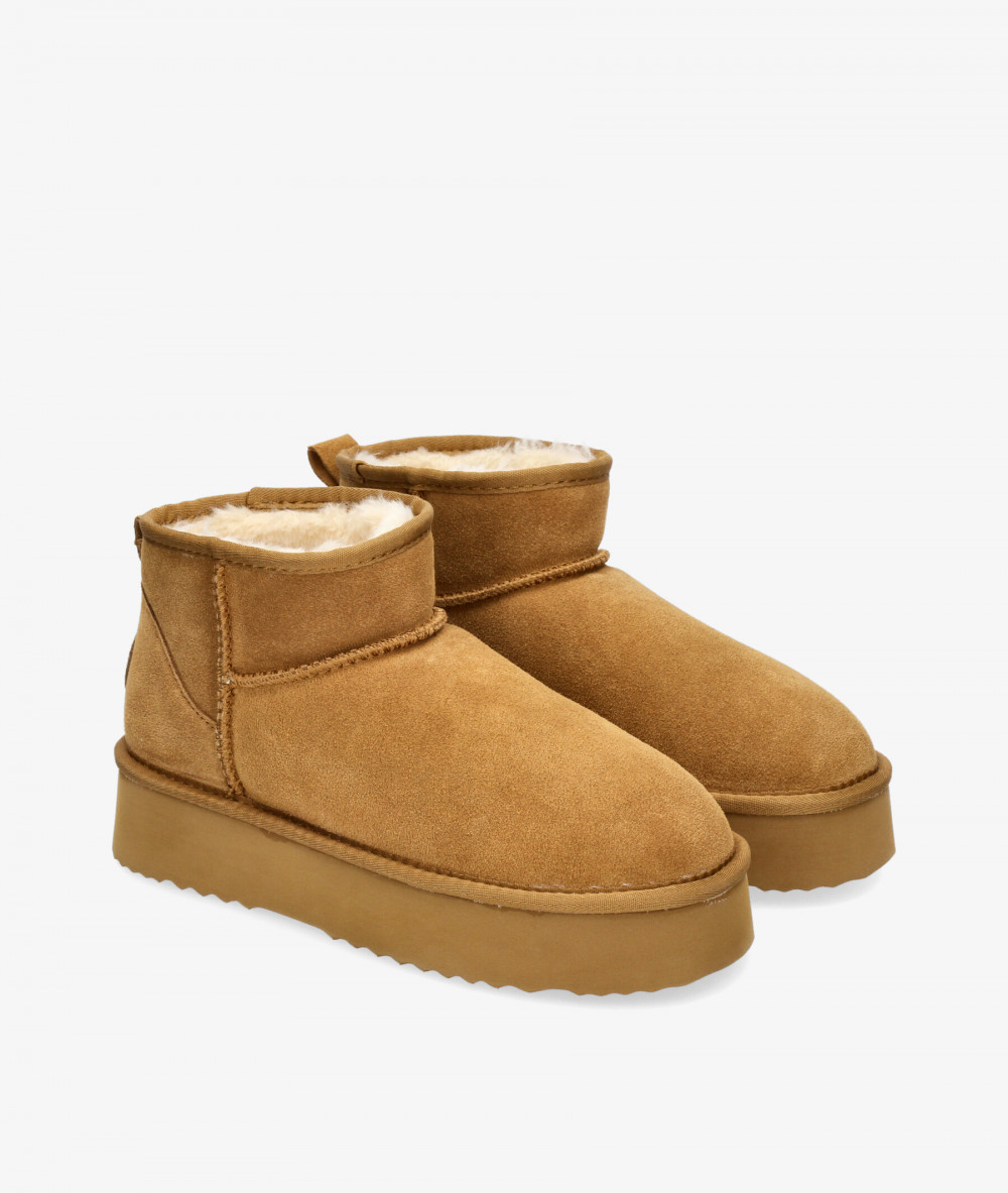 Botines bloom&you OTAWA en serraje camel