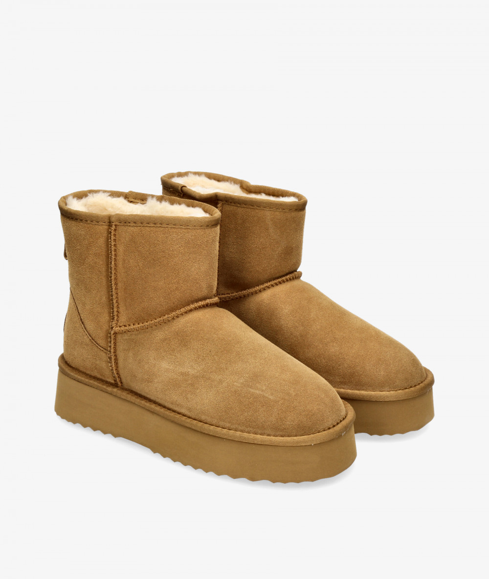 Botines bloom&you OTAWA XL en serraje camel