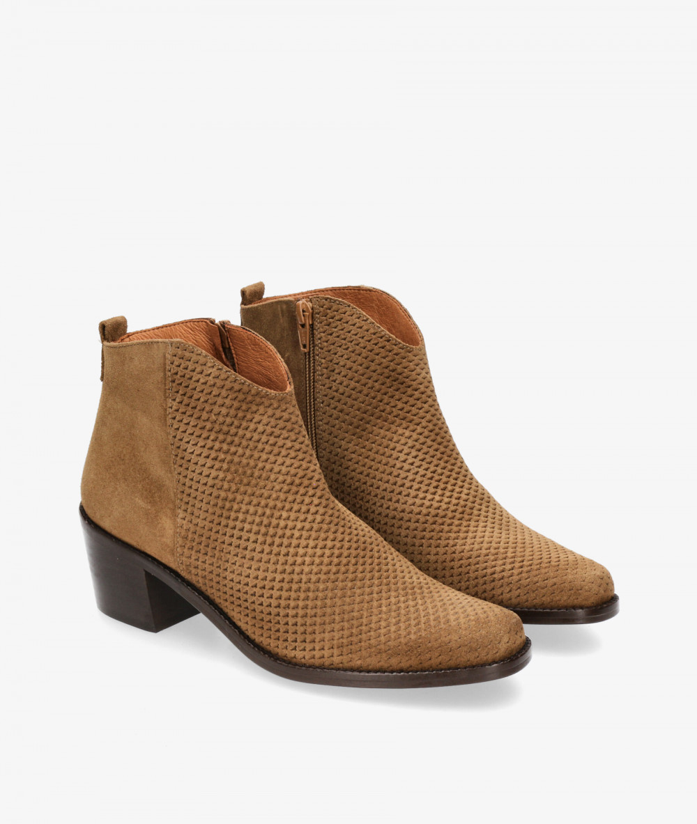 Botines bloom&you NICOLE en serraje cuero