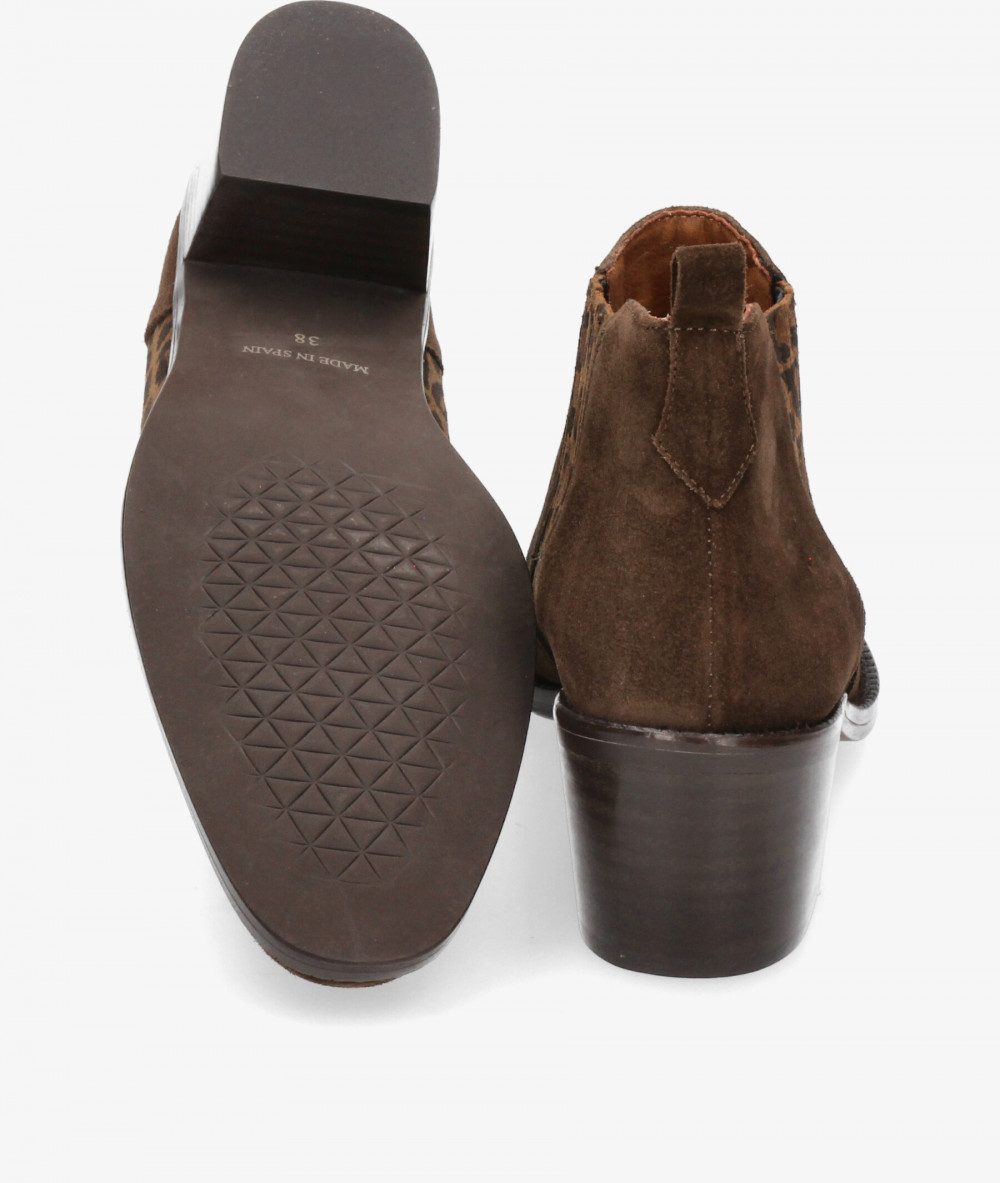 Botines bloom&you CARMELA en serraje marrón