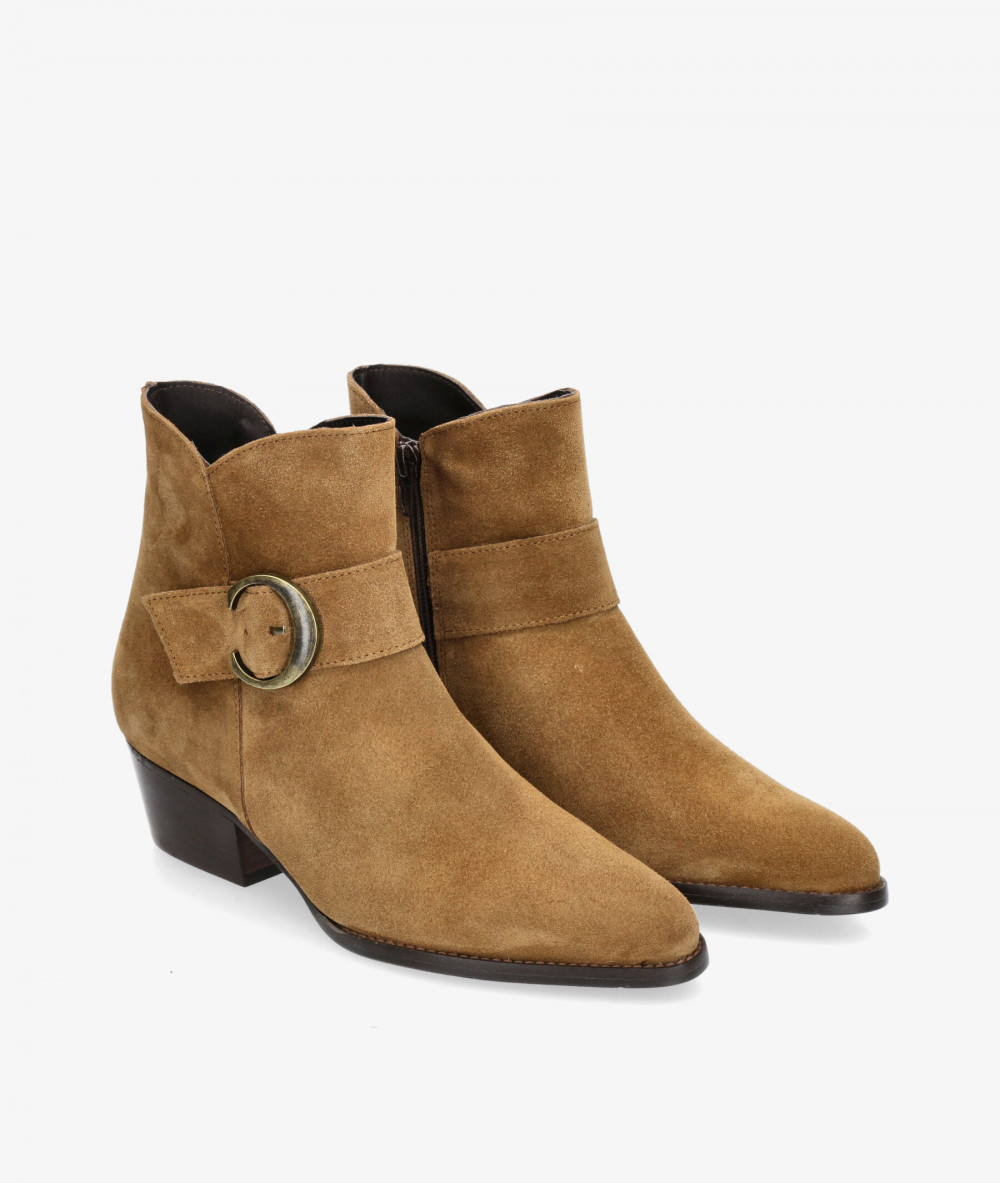 Botines bloom&you GABRIELA en serraje cuero