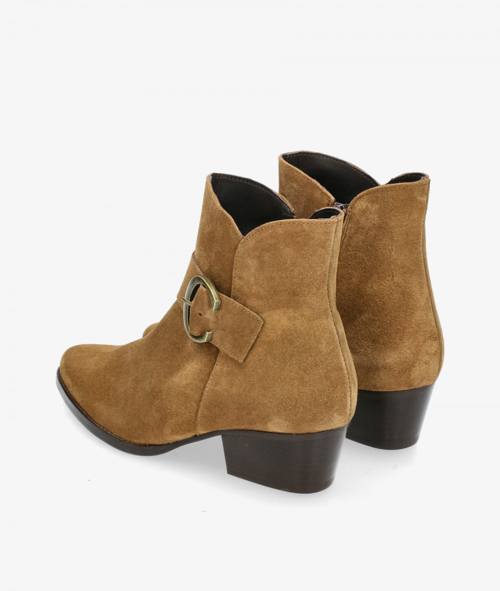 Botines bloom&you GABRIELA en serraje cuero