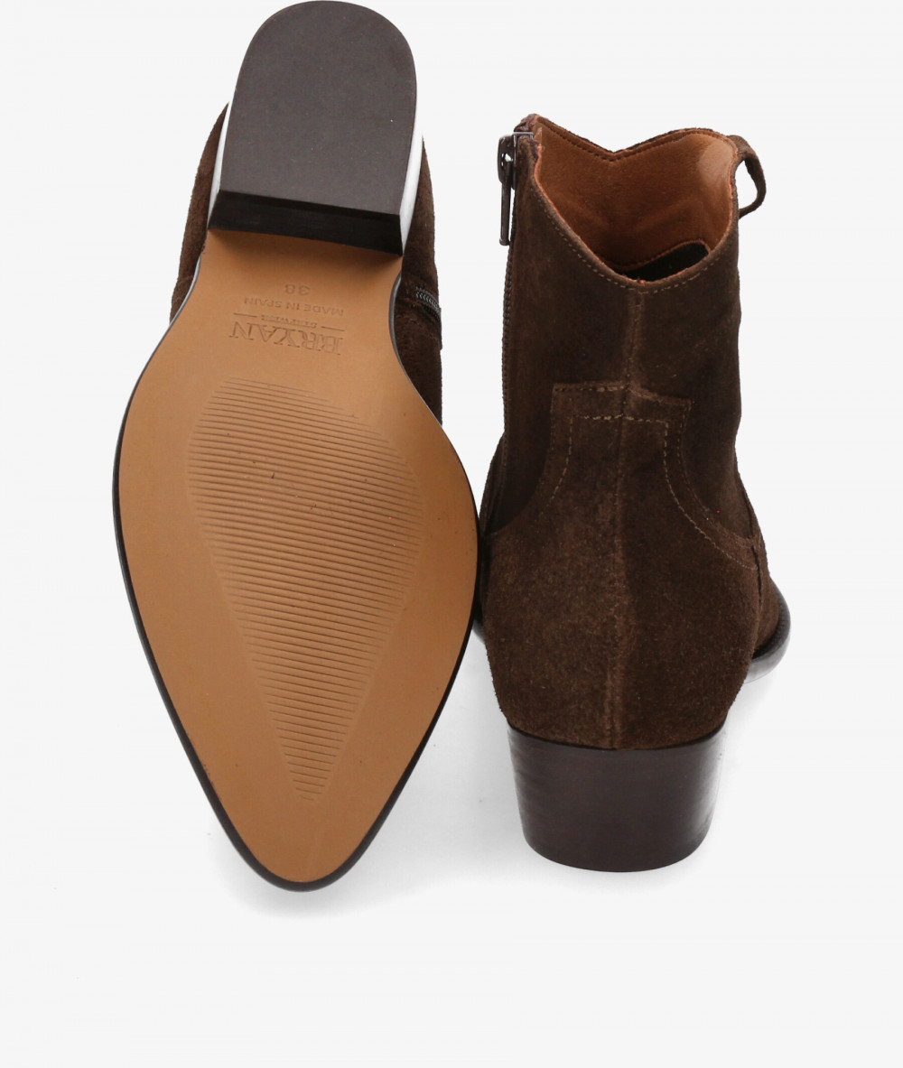 Botines Bryan  CALIOPE-CB en serraje marrón