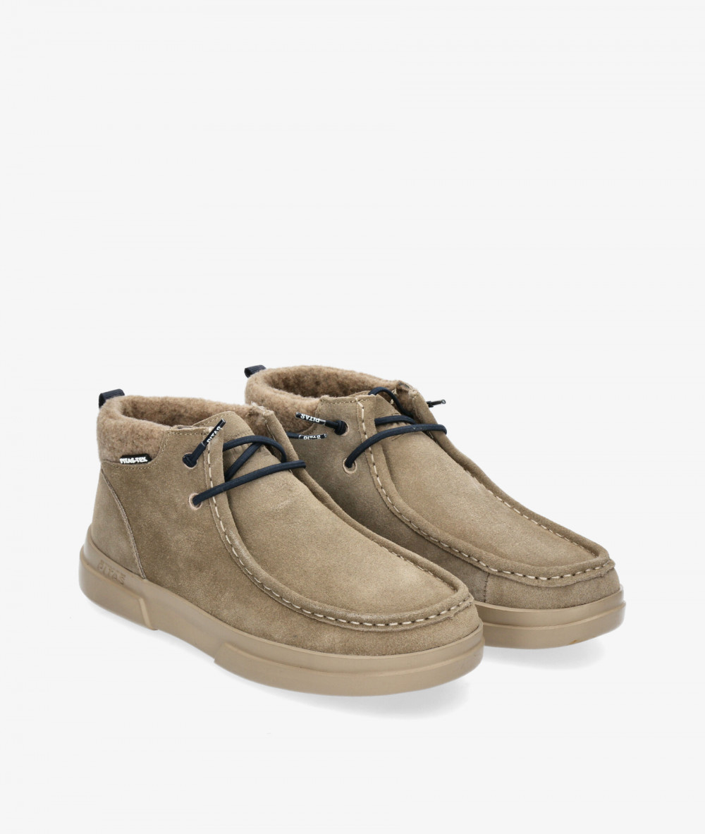 Botines Walk in Pitas  GARDA en serraje taupe Botines Walk in Pitas  GARDA en serraje taupe