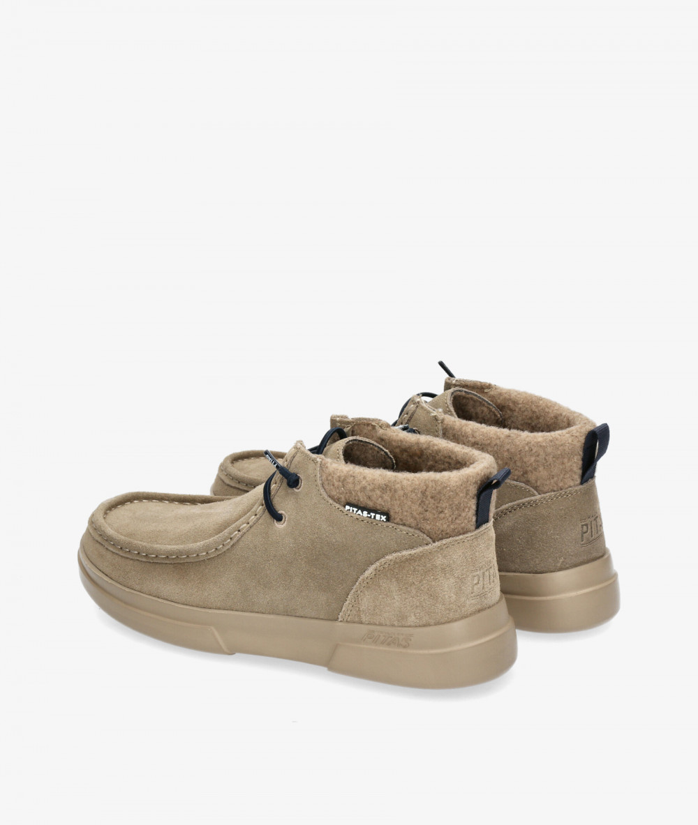 Botines Walk in Pitas  GARDA en serraje taupe Botines Walk in Pitas  GARDA en serraje taupe