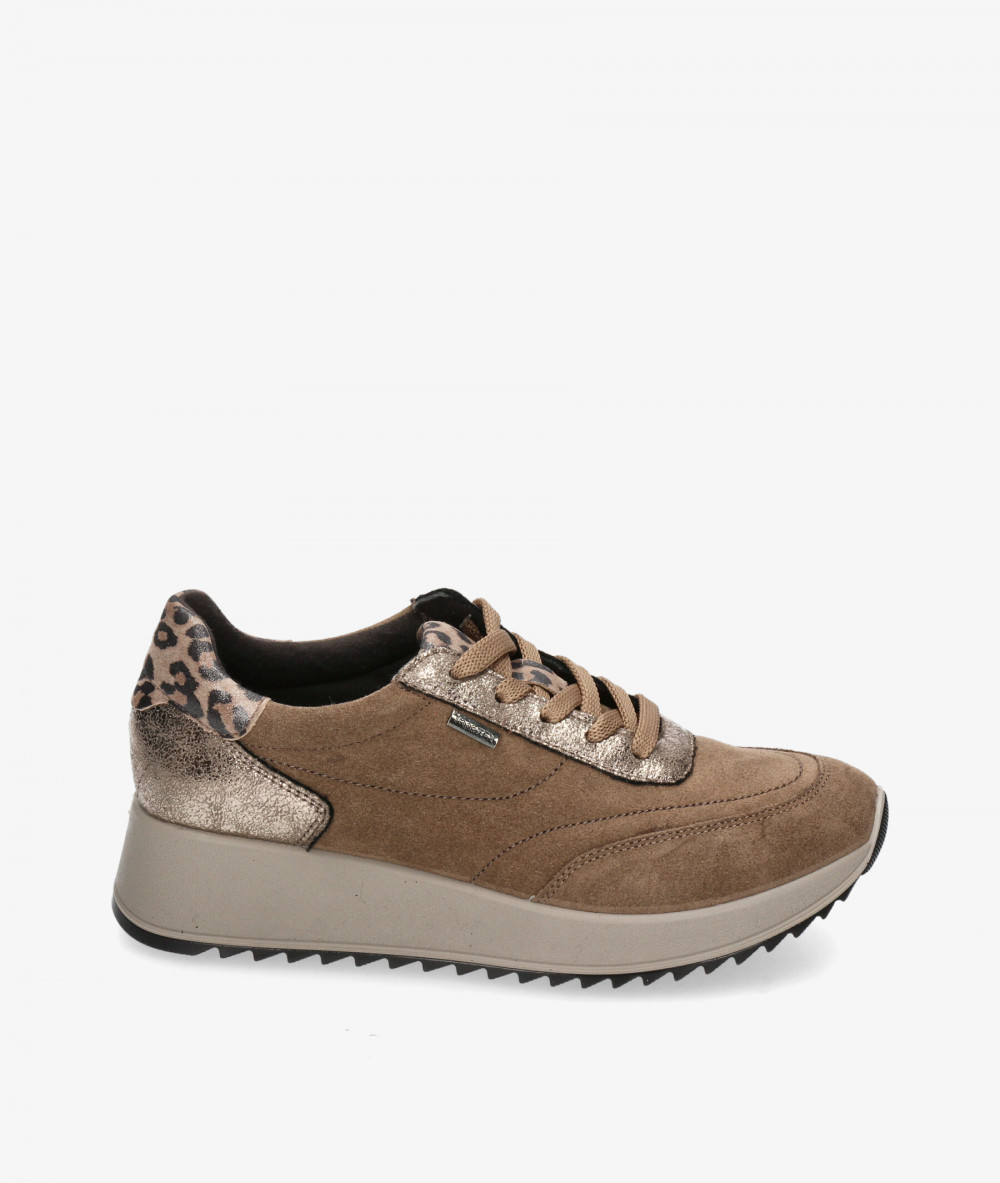 Deportivos Imac  858239 en serraje taupe Deportivos Imac  858239 en serraje taupe