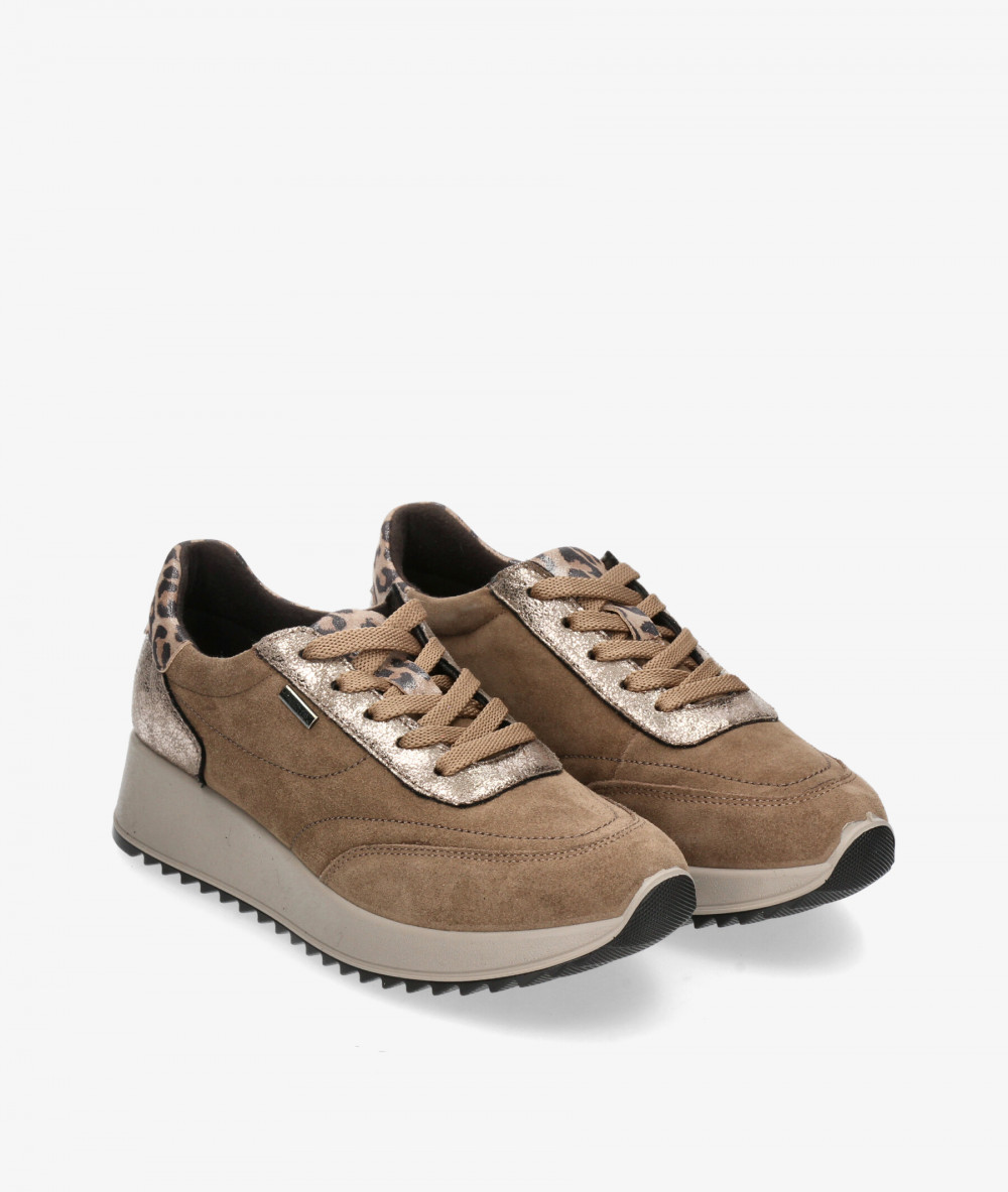 Deportivos Imac  858239 en serraje taupe Deportivos Imac  858239 en serraje taupe