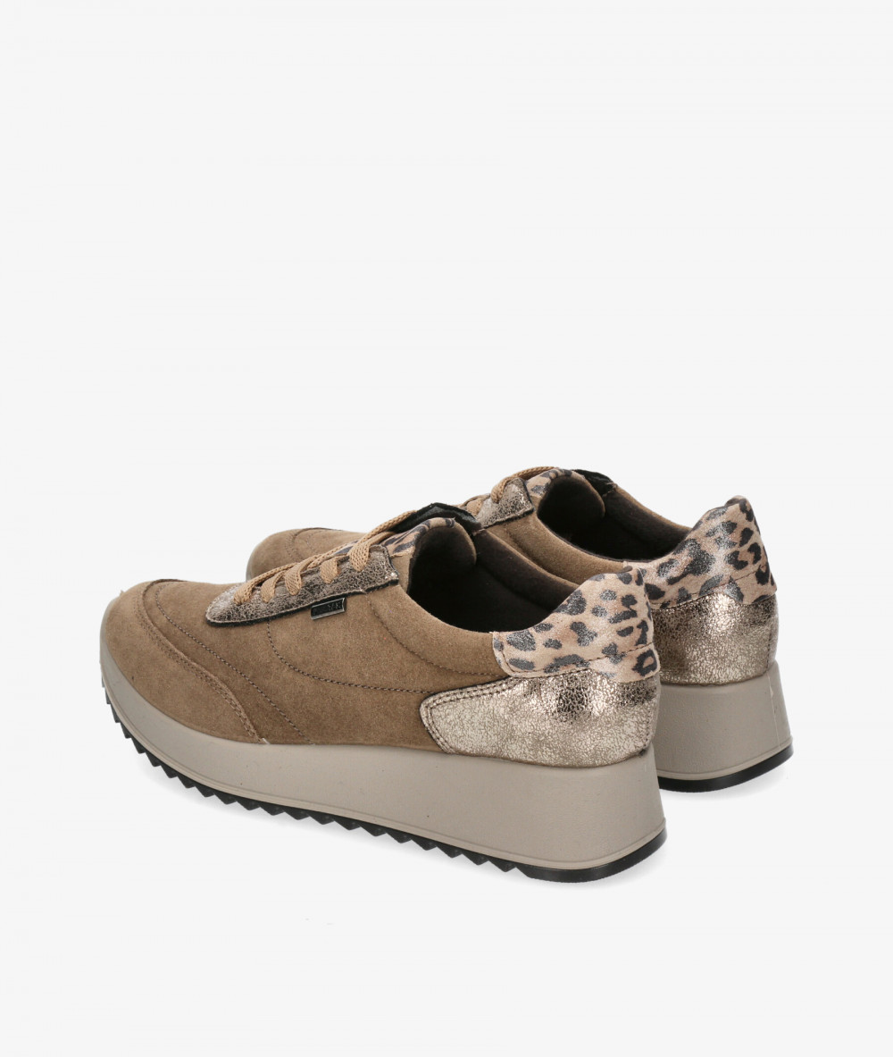 Deportivos Imac  858239 en serraje taupe Deportivos Imac  858239 en serraje taupe