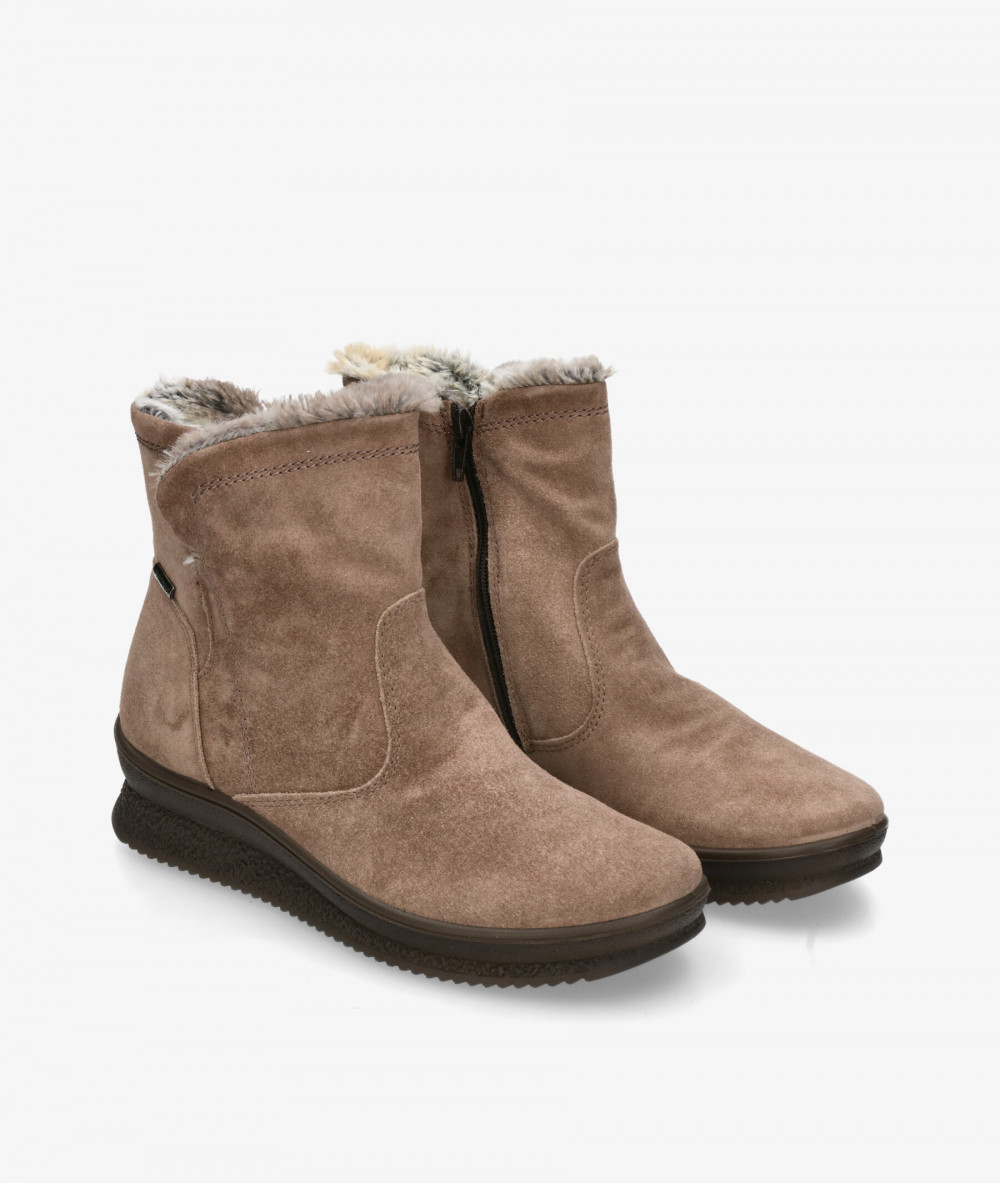 Botines Imac  856699 en serraje taupe Botines Imac  856699 en serraje taupe
