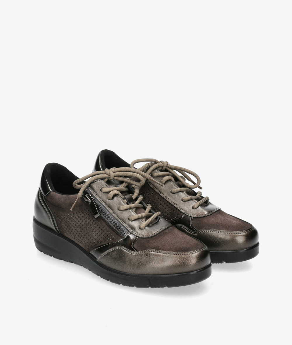 Deportivos DOCTOR CUTILLAS  45411 en taupe metalizado Deportivos DOCTOR CUTILLAS  45411 en taupe metalizado