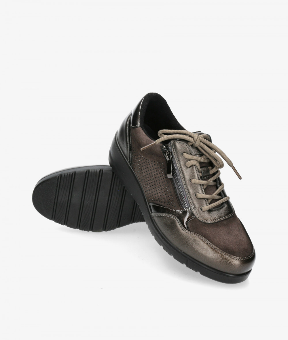 Deportivos DOCTOR CUTILLAS  45411 en taupe metalizado Deportivos DOCTOR CUTILLAS  45411 en taupe metalizado
