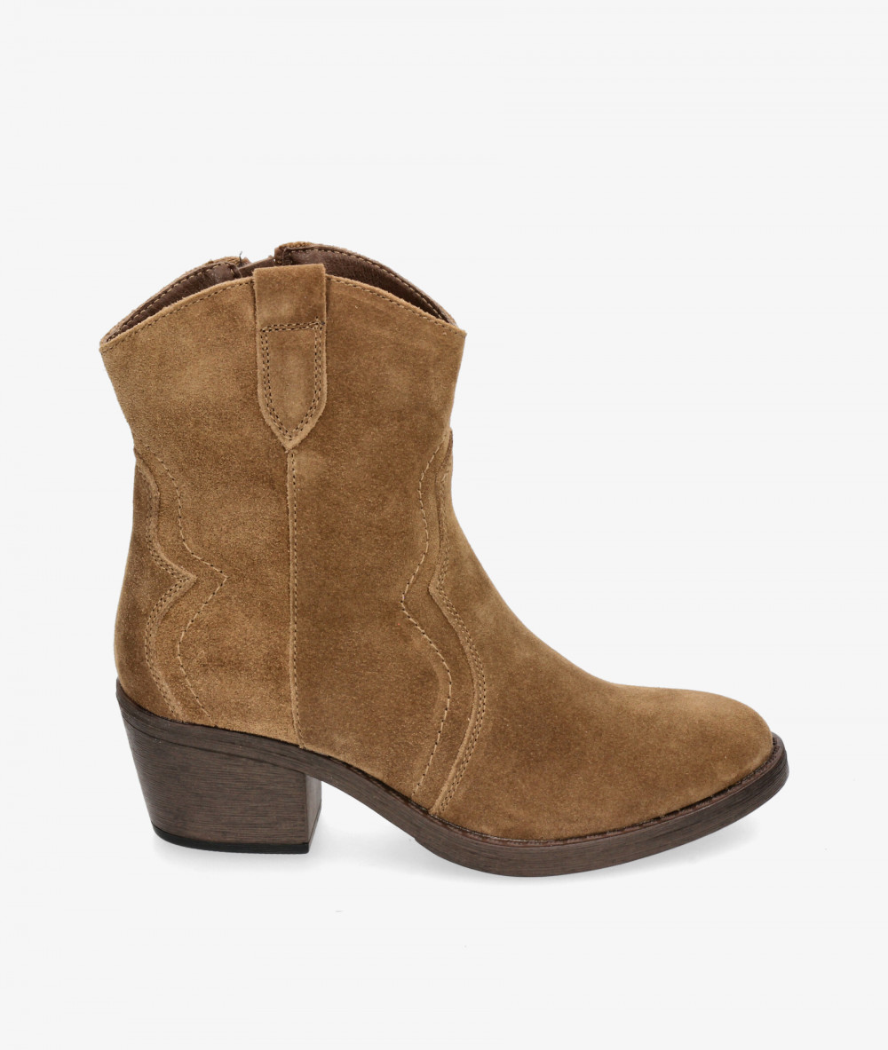 Botines EVA PARIS  27976 en serraje cuero Botines EVA PARIS  27976 en serraje cuero