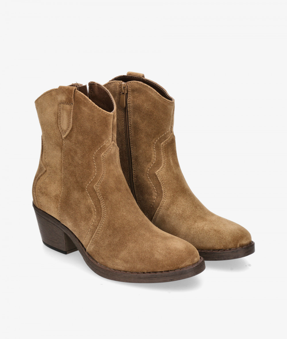 Botines EVA PARIS  27976 en serraje cuero Botines EVA PARIS  27976 en serraje cuero