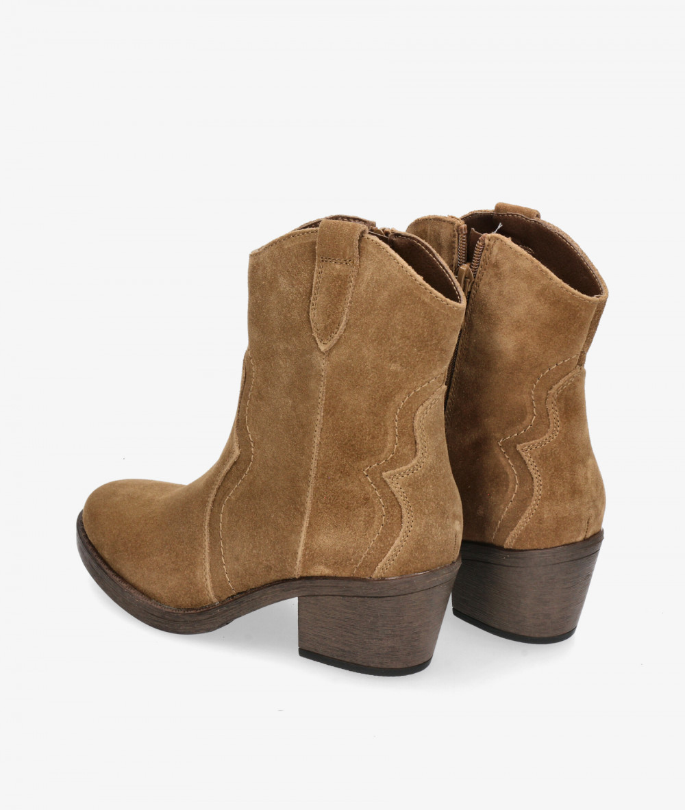 Botines EVA PARIS  27976 en serraje cuero Botines EVA PARIS  27976 en serraje cuero