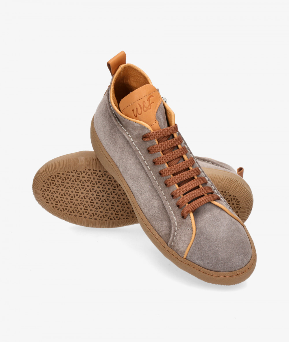Deportivos Walk & Fly  EST-03-104 en serraje taupe Deportivos Walk & Fly  EST-03-104 en serraje taupe