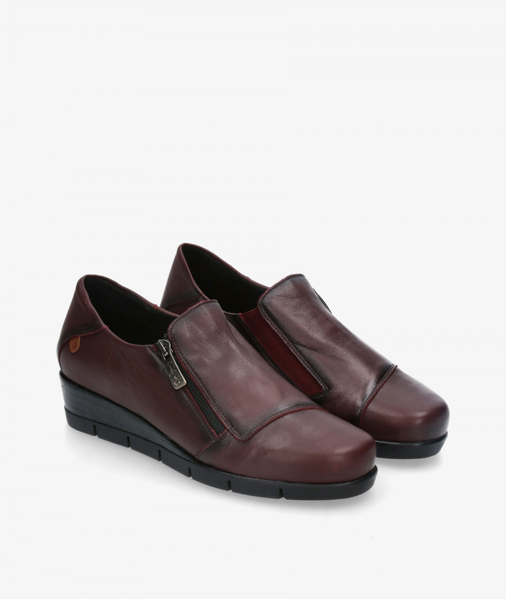 Zapatos confort Valeria´s 9510 en burdeos
