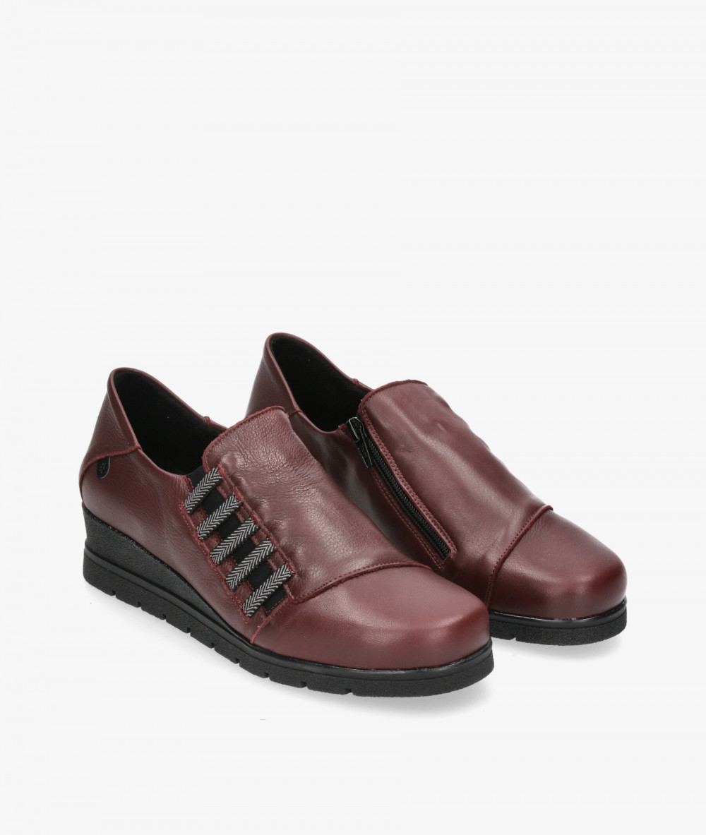 Zapatos confort Valeria´s 9500 en burdeos