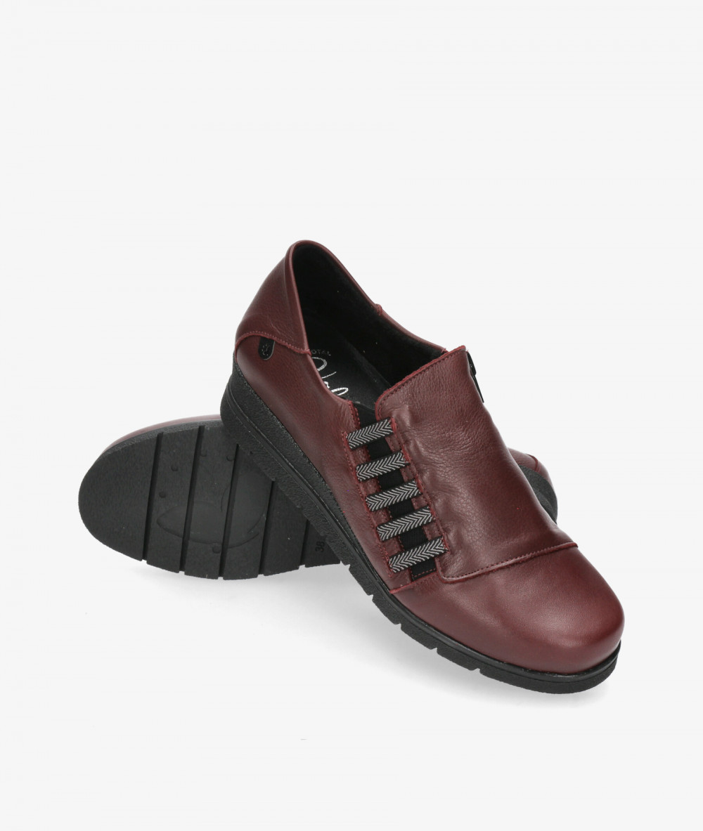 Zapatos confort Valeria´s 9500 en burdeos