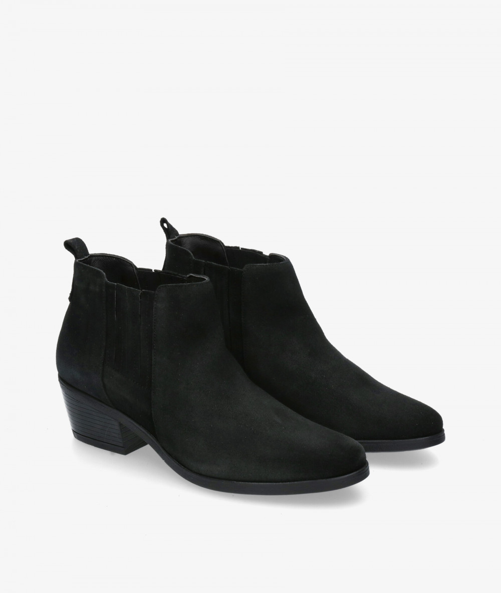 Botines Funny Lola  3450 en serraje negro Botines Funny Lola  3450 en serraje negro
