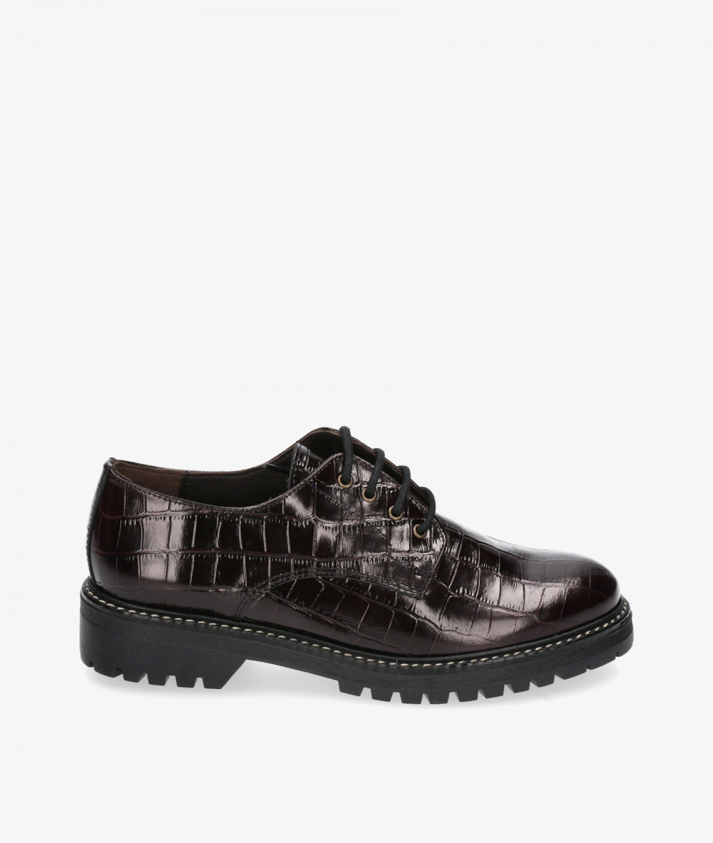 Zapatos inglés Kénnebec 684 en coco burdeos Zapatos inglés Kénnebec 684 en coco burdeos