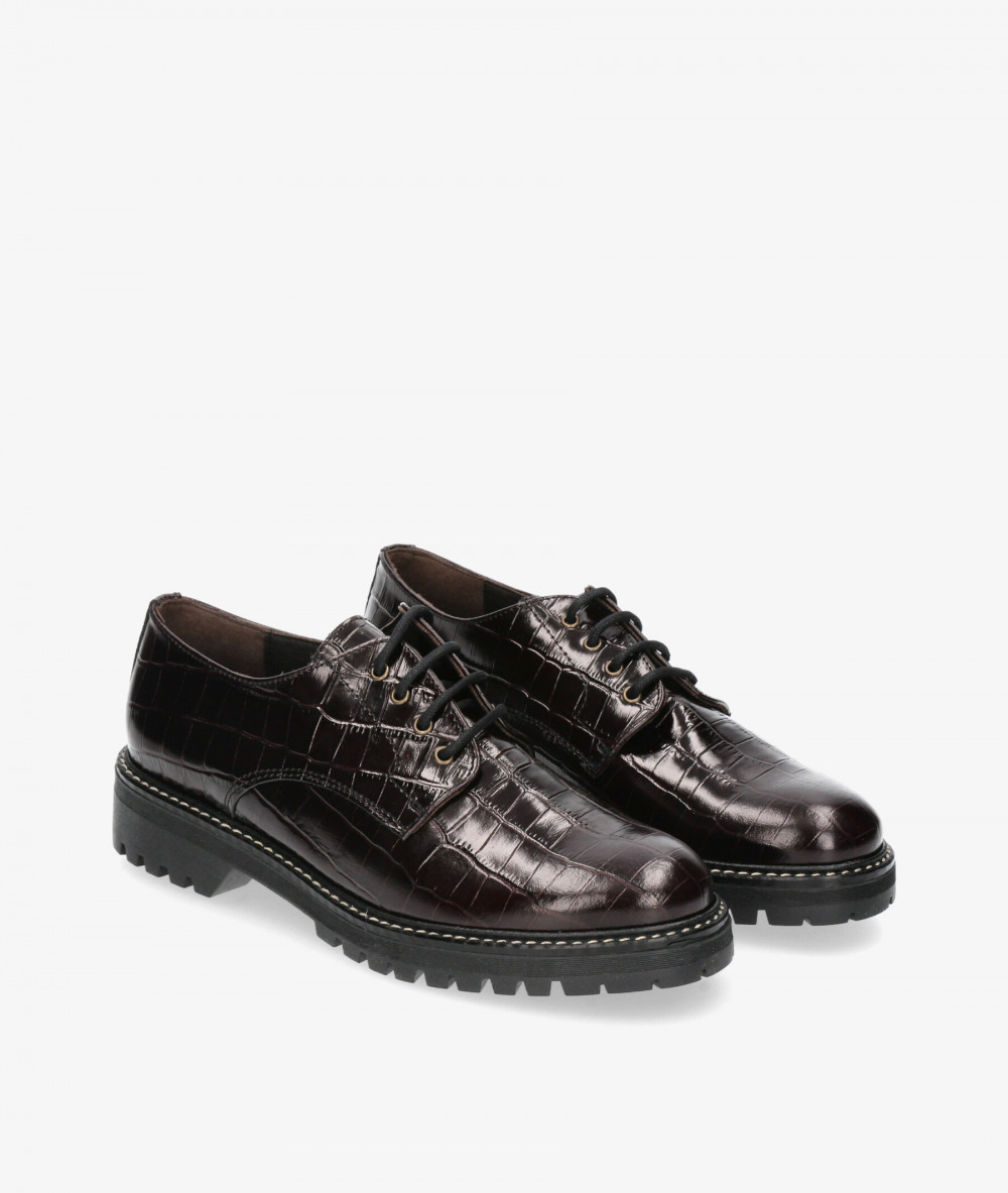 Zapatos inglés Kénnebec 684 en coco burdeos Zapatos inglés Kénnebec 684 en coco burdeos