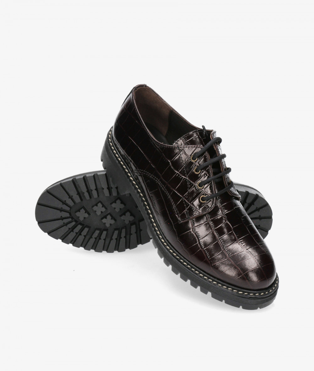 Zapatos inglés Kénnebec 684 en coco burdeos Zapatos inglés Kénnebec 684 en coco burdeos