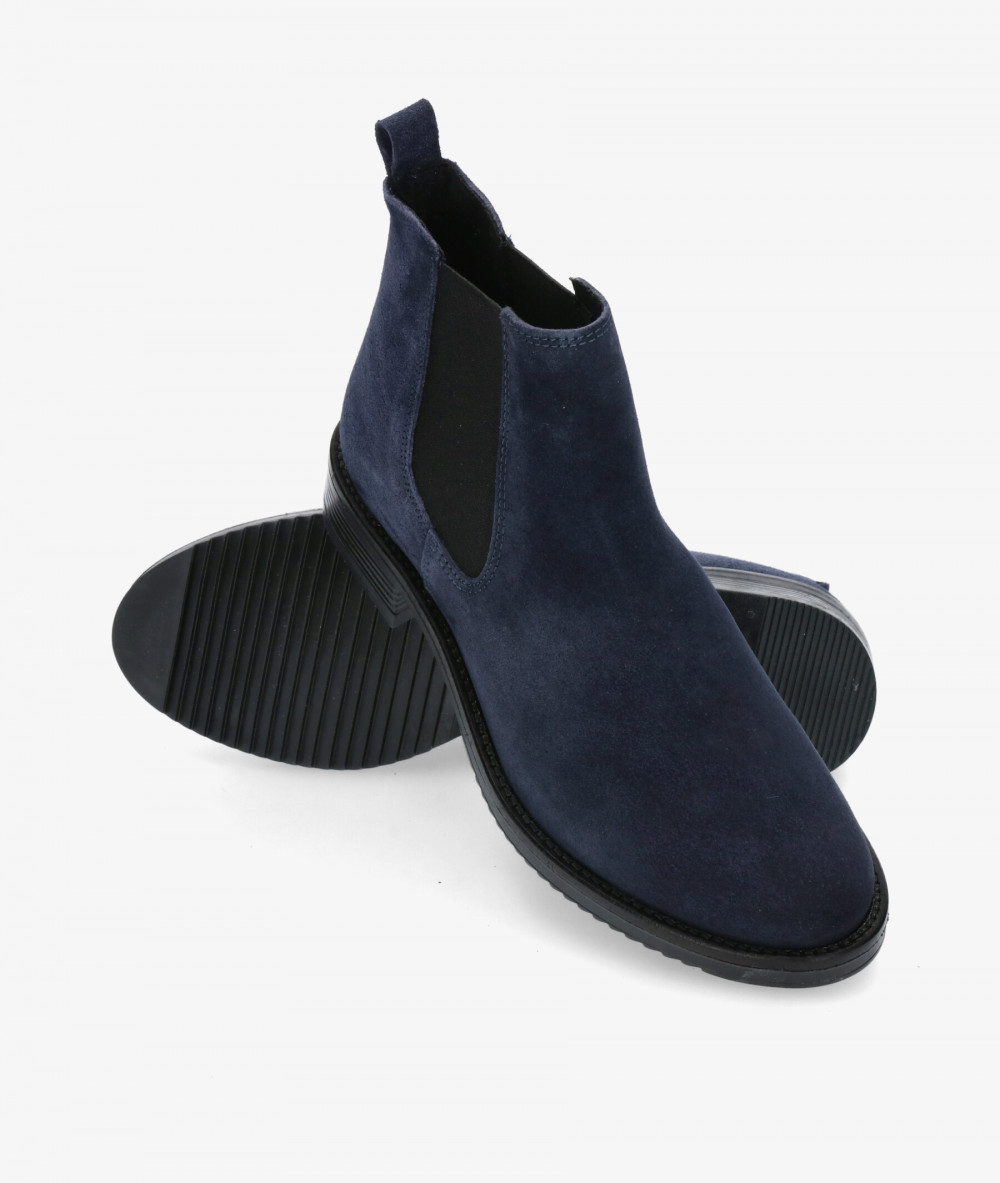 Botines pabloochoa.shoes  34779-R en serraje azul Botines pabloochoa.shoes  34779-R en serraje azul