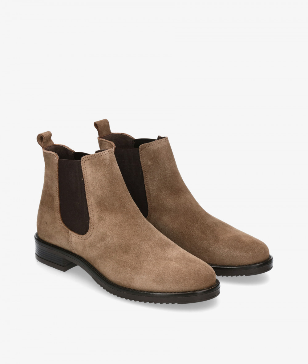 Botines pabloochoa.shoes  34779-R en serraje taupe Botines pabloochoa.shoes  34779-R en serraje taupe