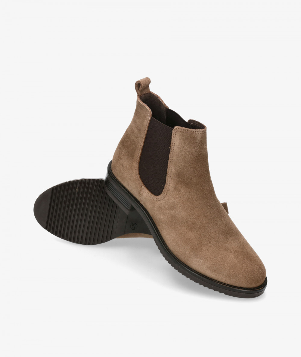 Botines pabloochoa.shoes  34779-R en serraje taupe Botines pabloochoa.shoes  34779-R en serraje taupe
