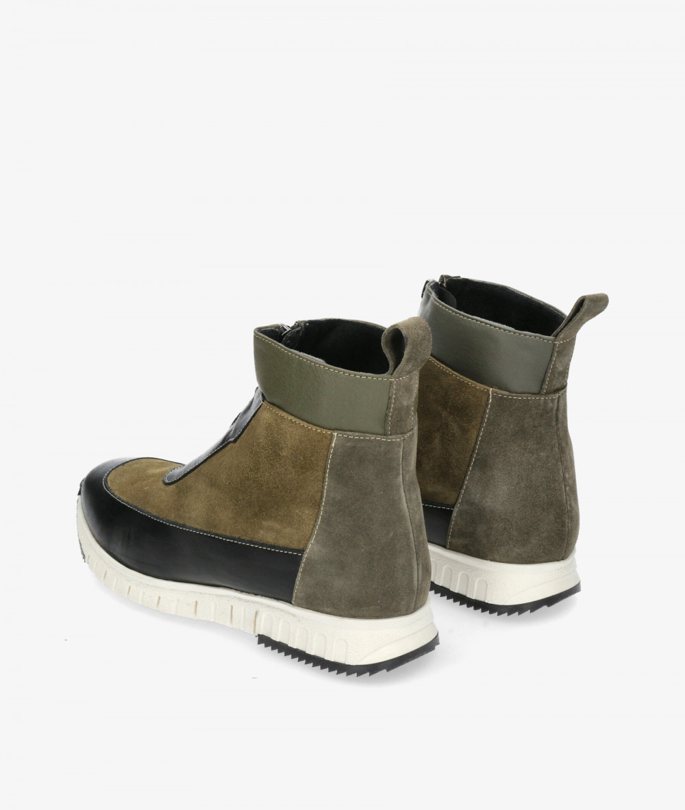 Botines pabloochoa.shoes  RAGO46 en serraje kaki Botines pabloochoa.shoes  RAGO46 en serraje kaki