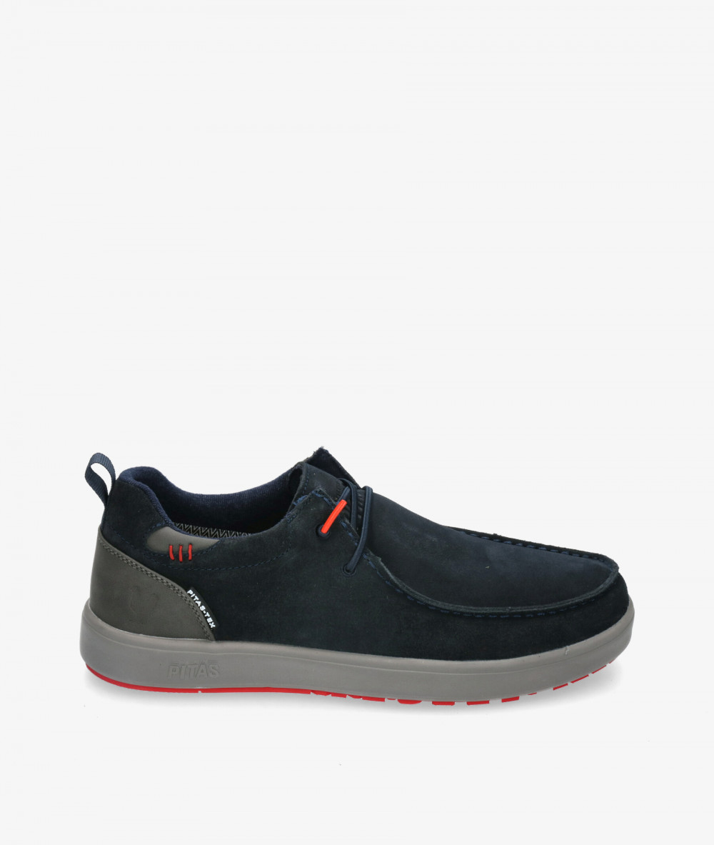 Zapatos casual Walk in Pitas ARAL en serraje azul Zapatos casual Walk in Pitas ARAL en serraje azul