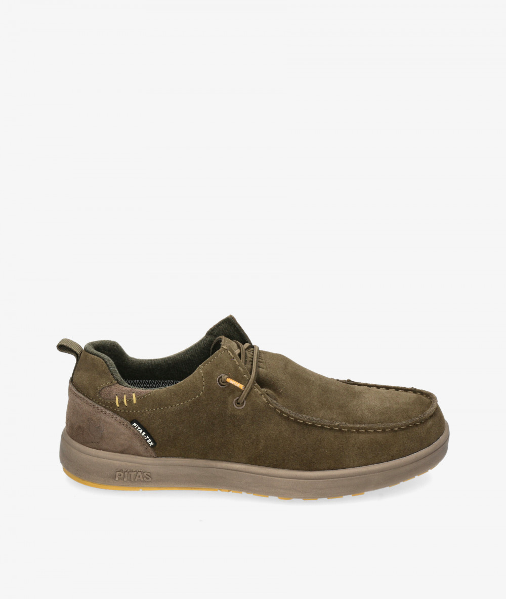 Zapatos casual Walk in Pitas ARAL en serraje kaki Zapatos casual Walk in Pitas ARAL en serraje kaki