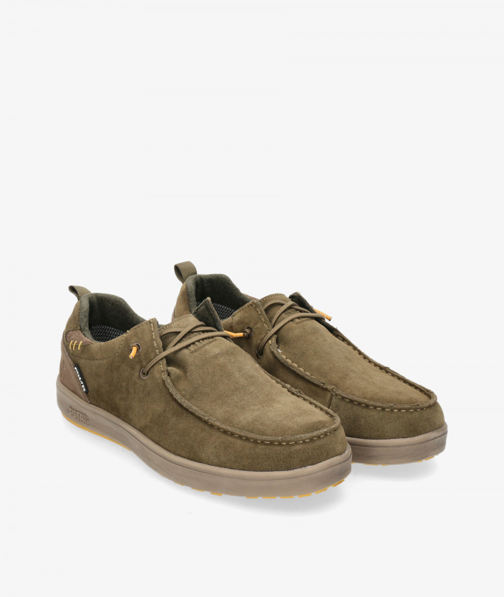 Zapatos casual Walk in Pitas ARAL en serraje kaki Zapatos casual Walk in Pitas ARAL en serraje kaki