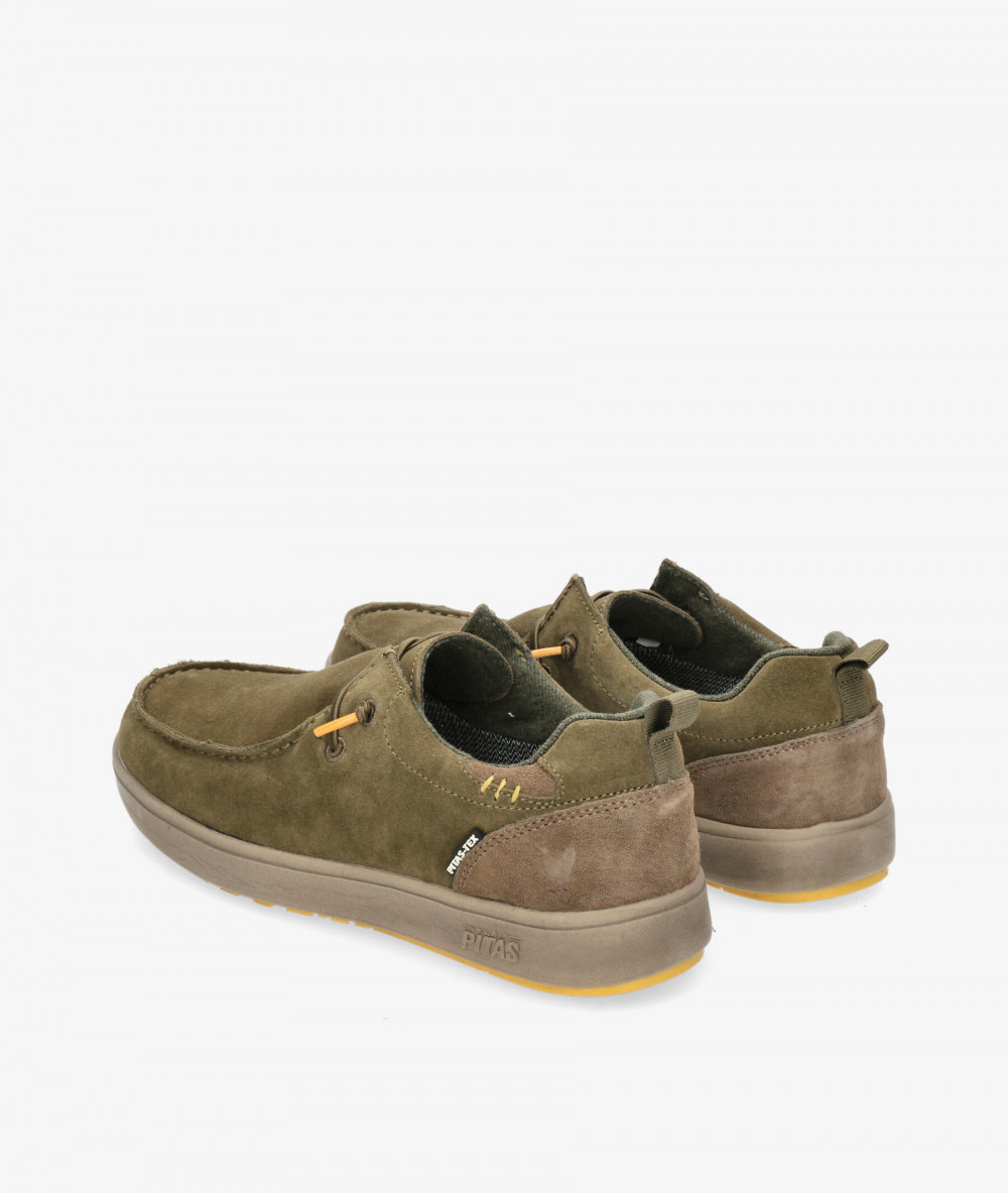 Zapatos casual Walk in Pitas ARAL en serraje kaki Zapatos casual Walk in Pitas ARAL en serraje kaki